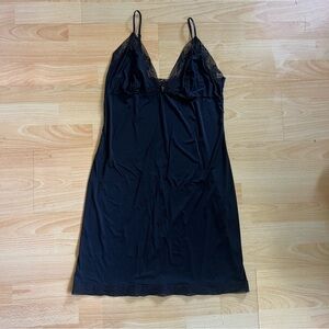 Calvin Klein Black Lace Trim Slip Dress